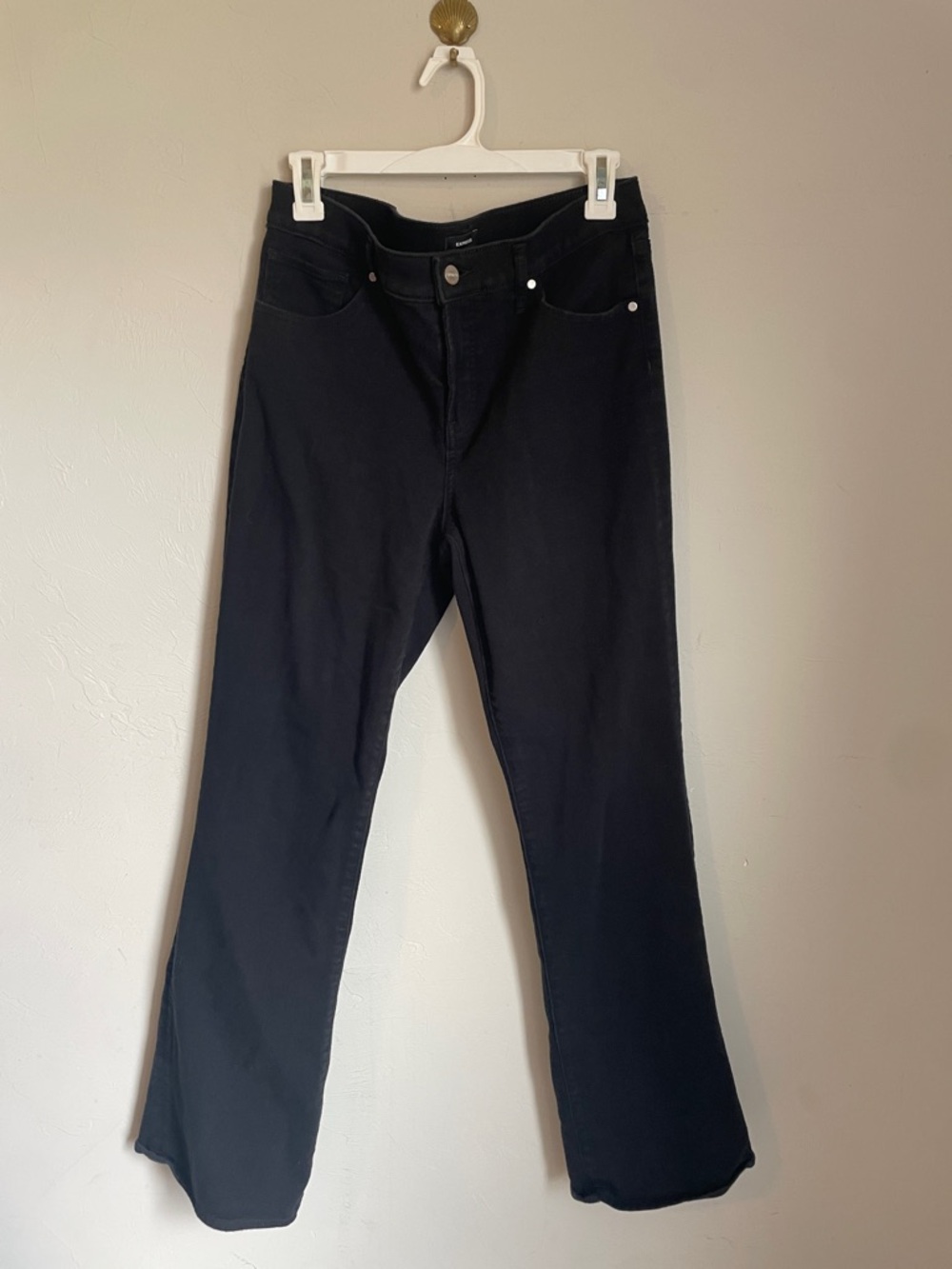 Express Classic Black Mid Rise Boot Stretch Jeans